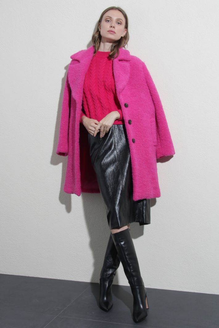 Maglia a trecce  - FUXIA - Fashion Market - 4