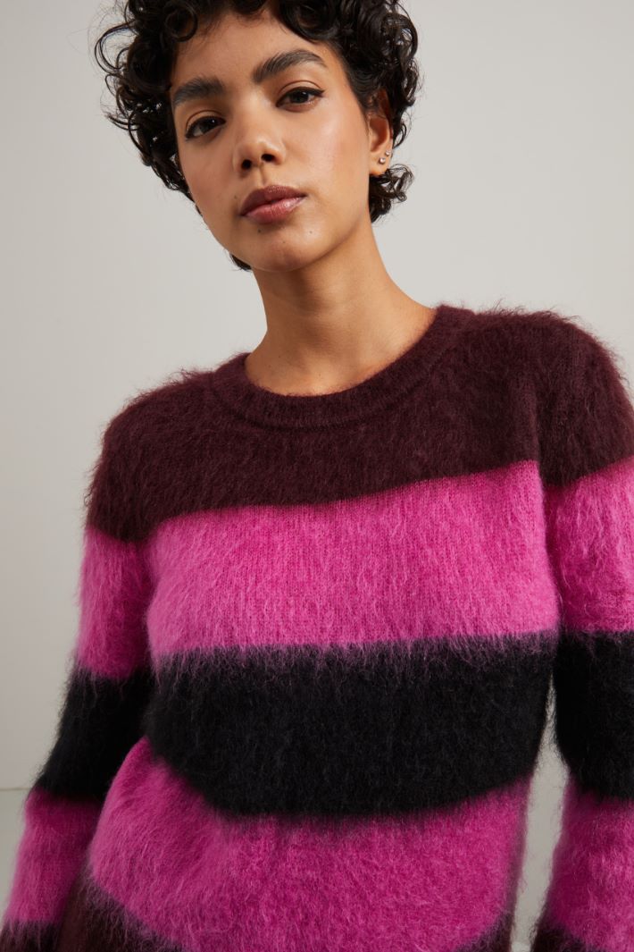 Maglia in lana e mohair - ROSA VINACCIA - Fashion Market - 3