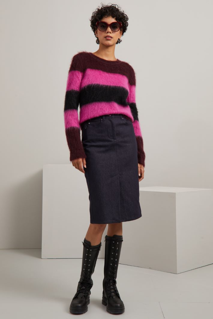 Maglia in lana e mohair - ROSA VINACCIA - Fashion Market