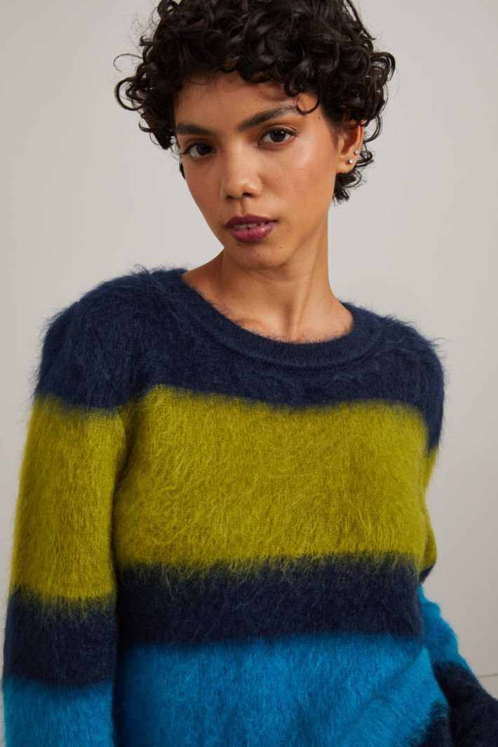 Maglia in lana e mohair - BLUETTE BLU LIME - Fashion Market - 3