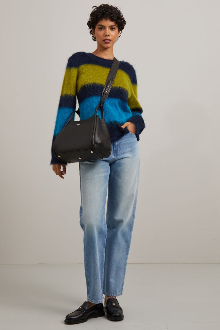 Maglia in lana e mohair - BLUETTE BLU LIME - Fashion Market