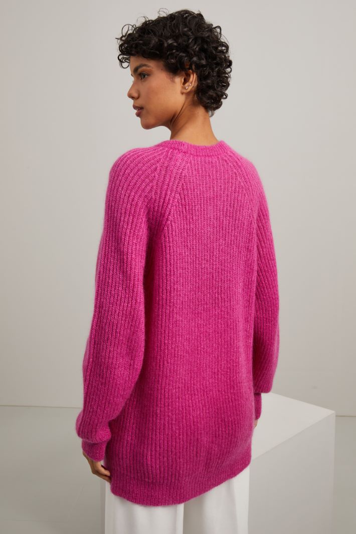 Maglia in lana e mohair - FUXIA - Fashion Market - 4