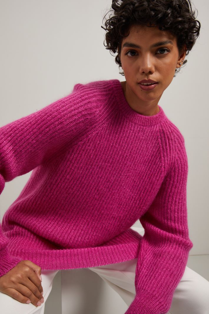 Maglia in lana e mohair - FUXIA - Fashion Market - 3