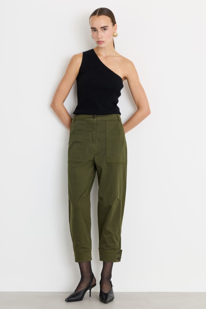 Top monospalla in lana e cashmere - NERO - Fashion Market