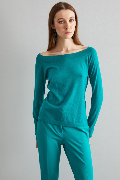 Maglia con scollo a barchetta - Fashion Market