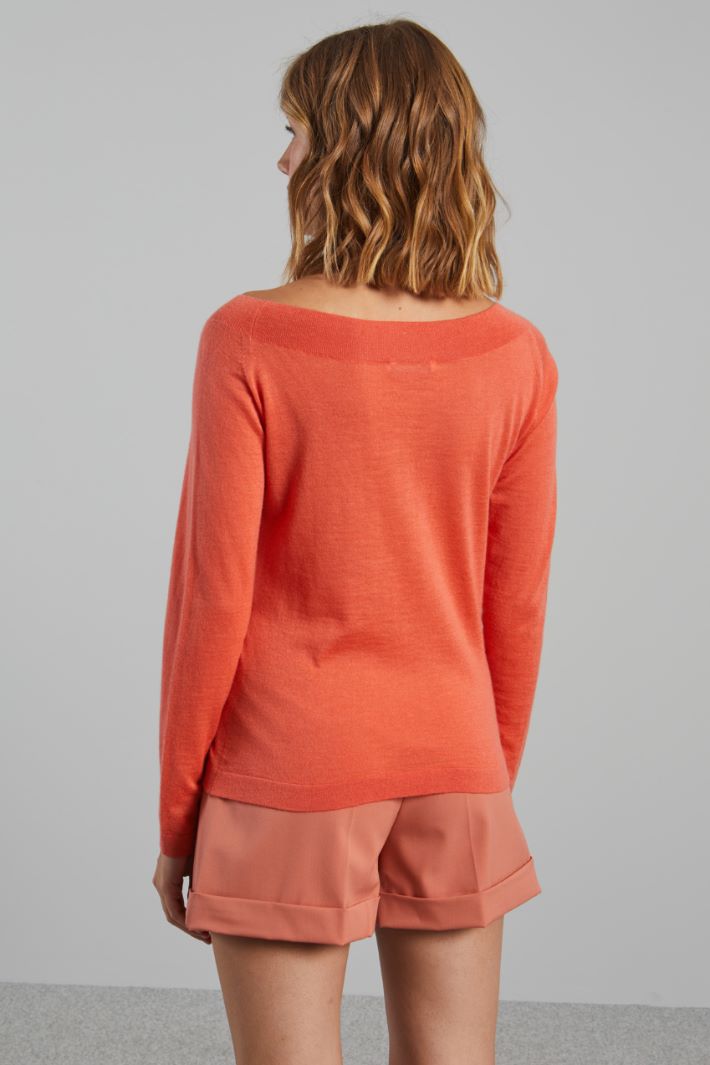 Maglia con scollo a barchetta - CORALLO - Fashion Market - 4