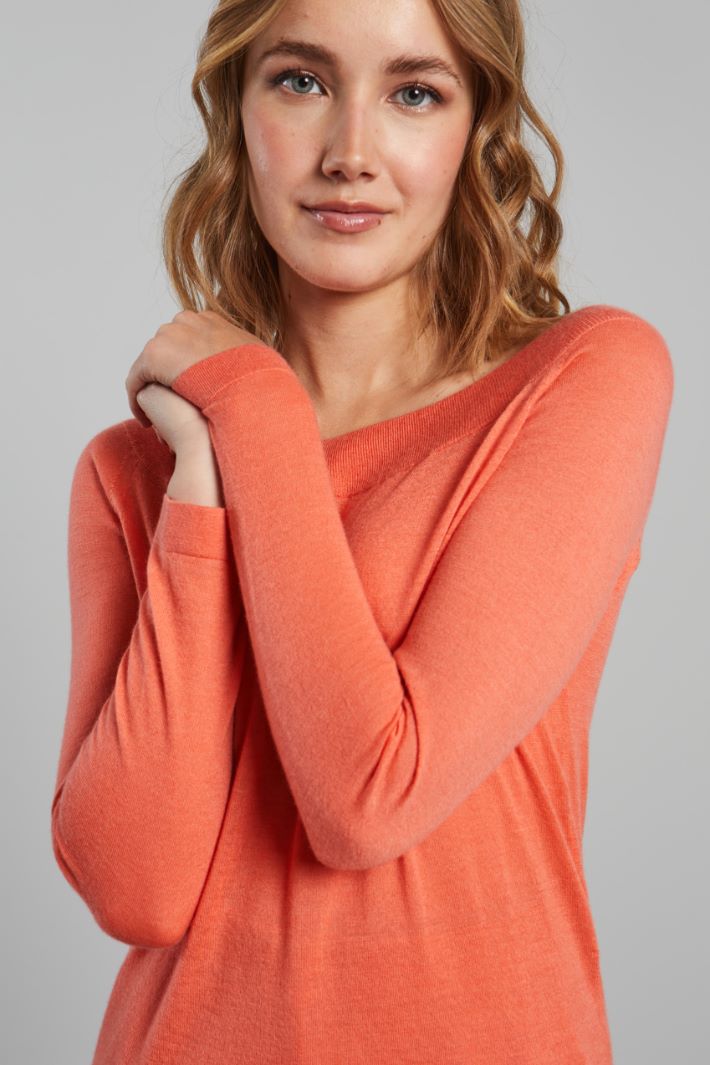 Maglia con scollo a barchetta - CORALLO - Fashion Market - 3