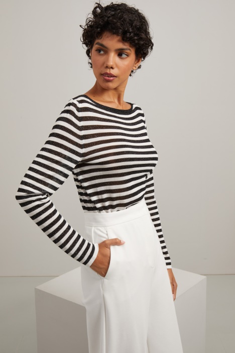 Maglia in viscosa e lamè - Fashion Market