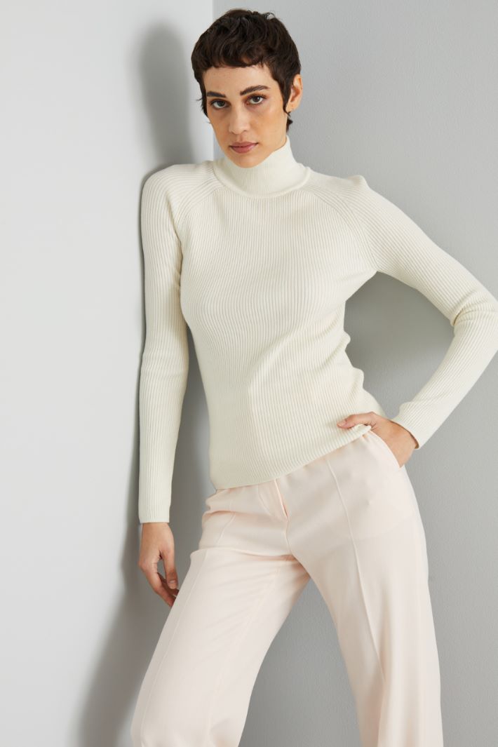 Dolcevita a coste - BIANCO PANNA - Fashion Market - 2