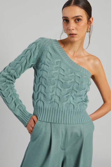 Maglia monospalla a trecce - Fashion Market