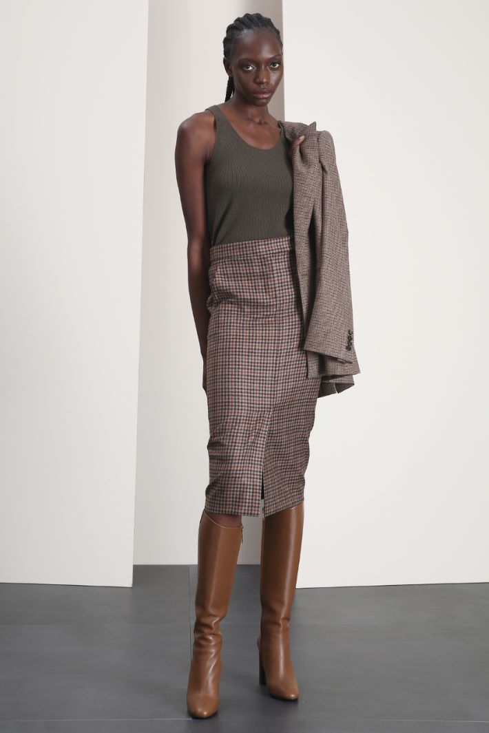 Canotta in lana e cashmere - KAKI - Fashion Market - 2