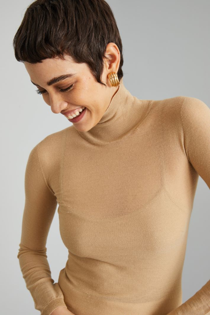 Dolcevita leggero in lana - BEIGE - Fashion Market - 3