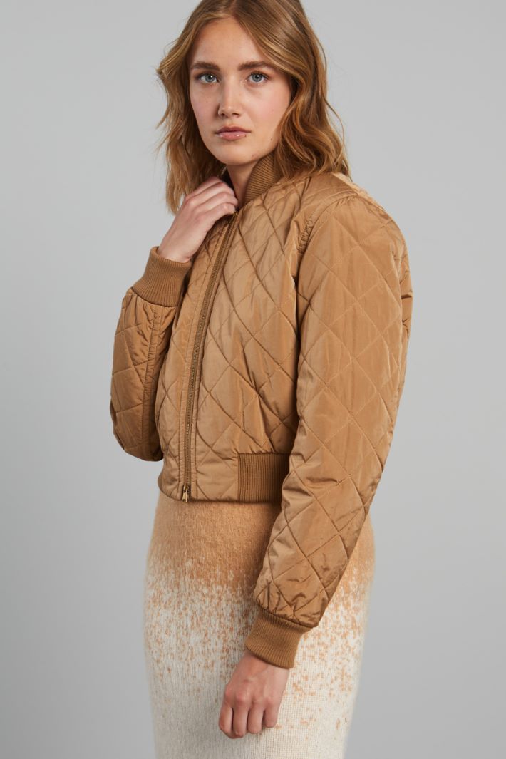 Bomber imbottito in taffetà - CAMMELLO - Fashion Market - 2