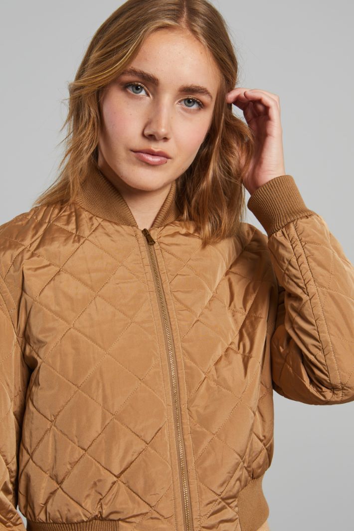 Bomber imbottito in taffetà - CAMMELLO - Fashion Market - 3