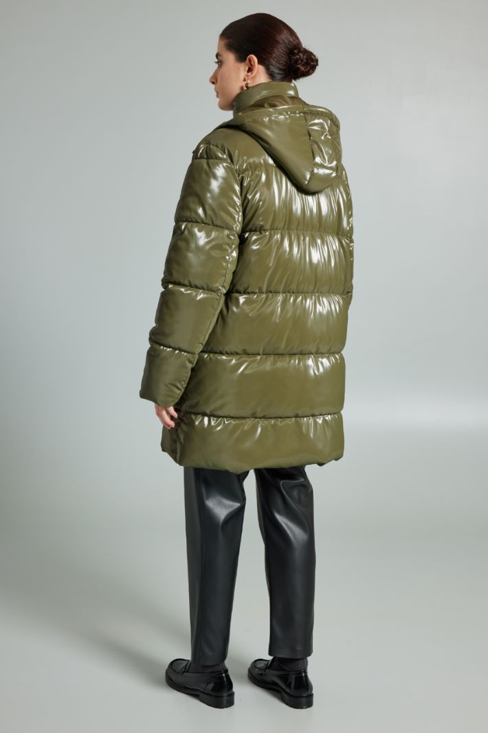 Imbottito effetto vernice - VERDE MILITARE - Fashion Market - 4