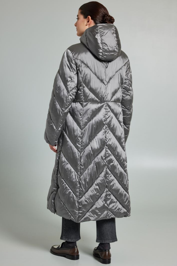 Imbottito lungo in raso - GRIGIO PIOMBO - Fashion Market - 4