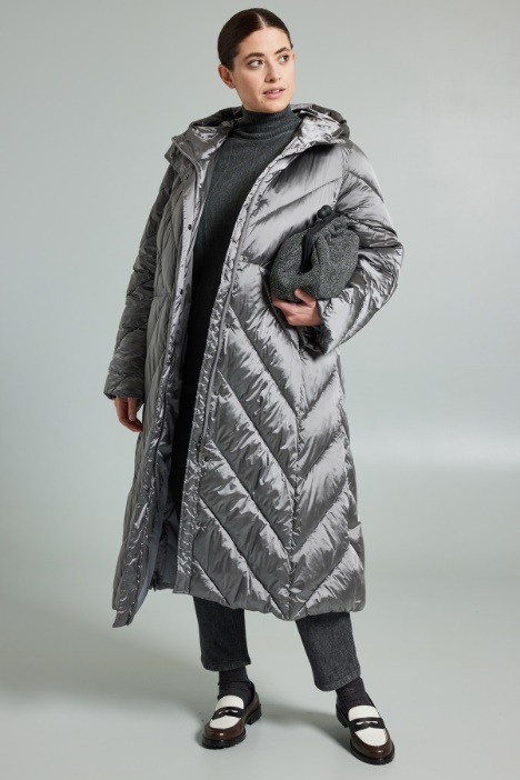 Imbottito lungo in raso - Fashion Market