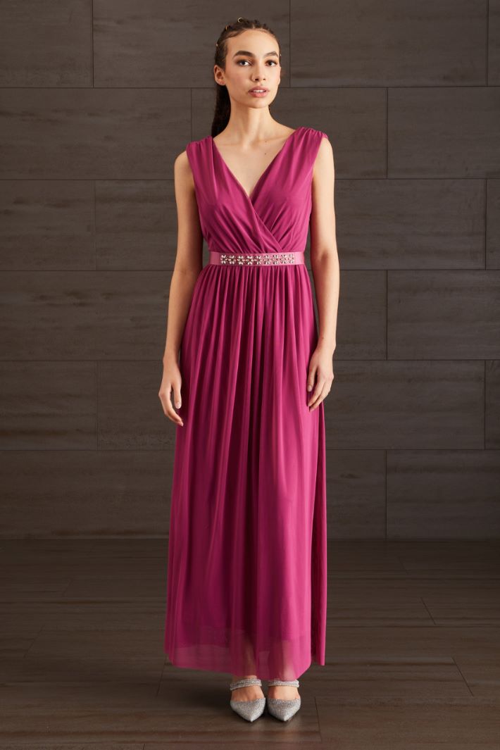 Abito in tulle stretch - CICLAMINO - Fashion Market - 2