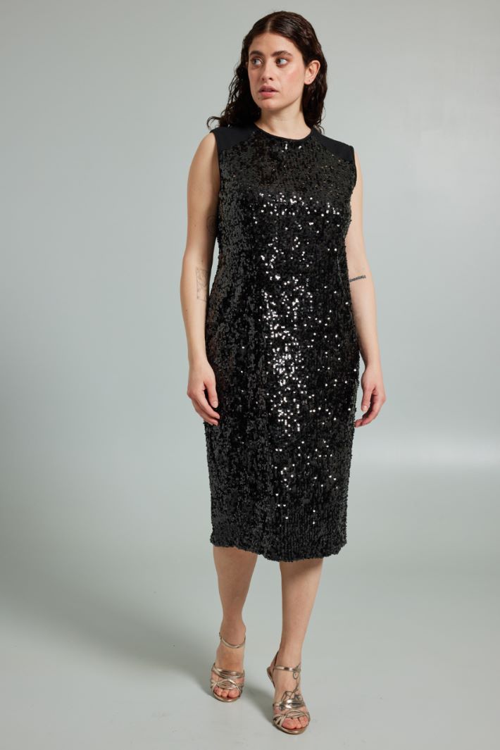 Tubino con paillettes - NERO - Fashion Market - 2