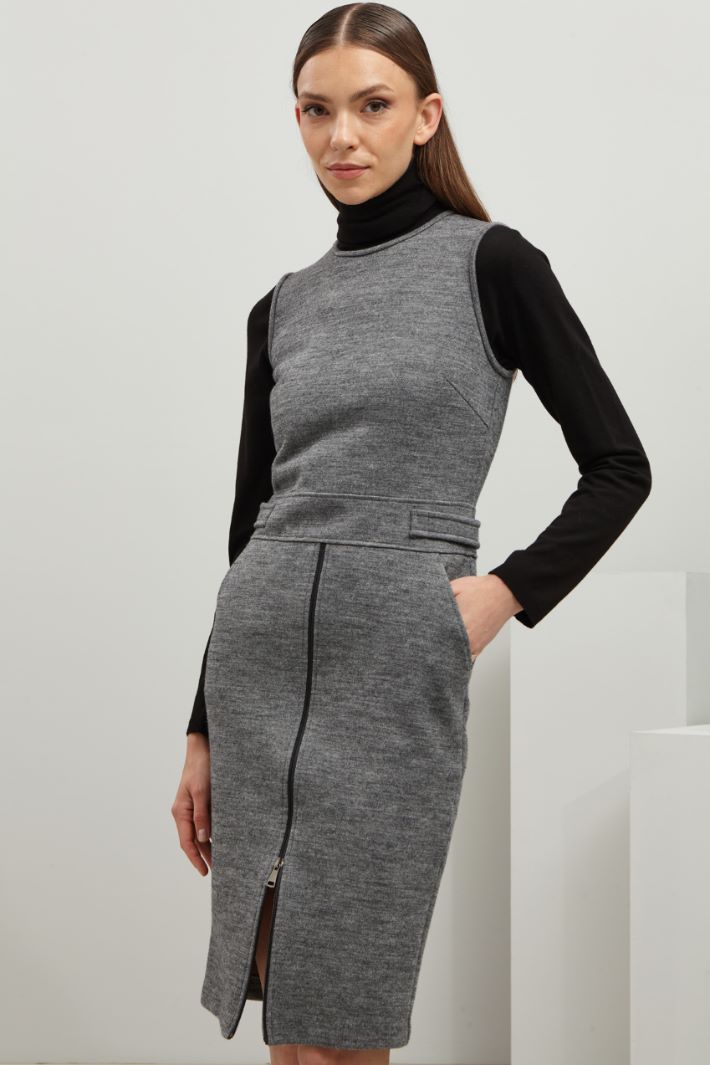 Abito in jersey di lana - GRIGIO ARDESIA - Fashion Market - 2