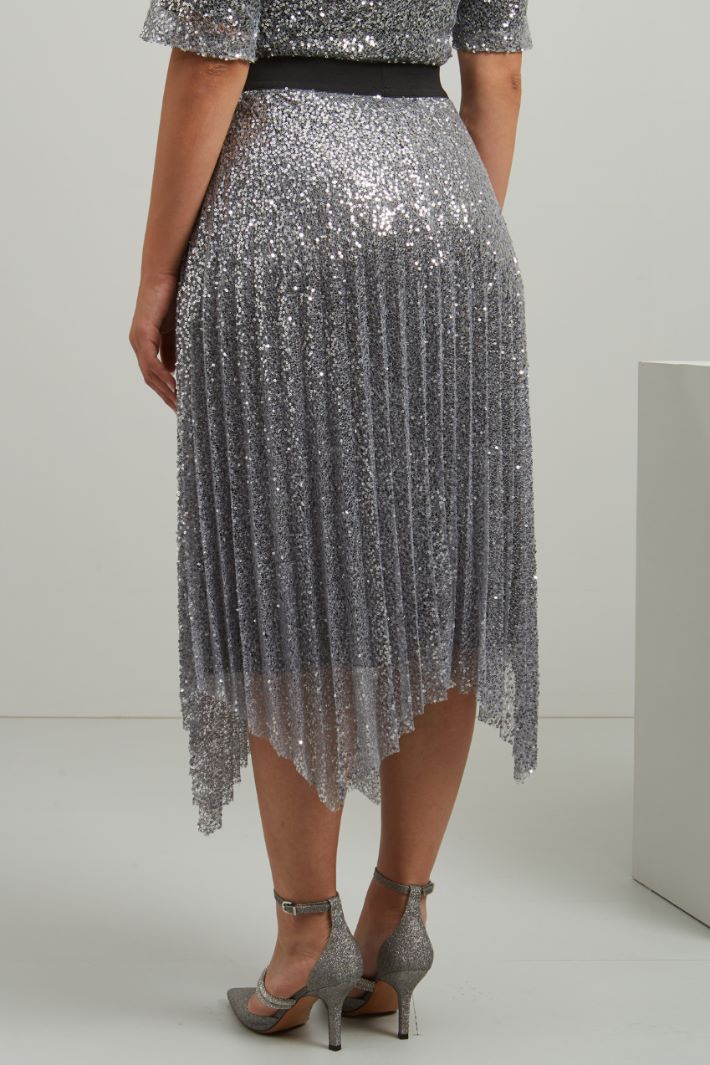 Gonna con paillettes - GRIGIO - Fashion Market - 4