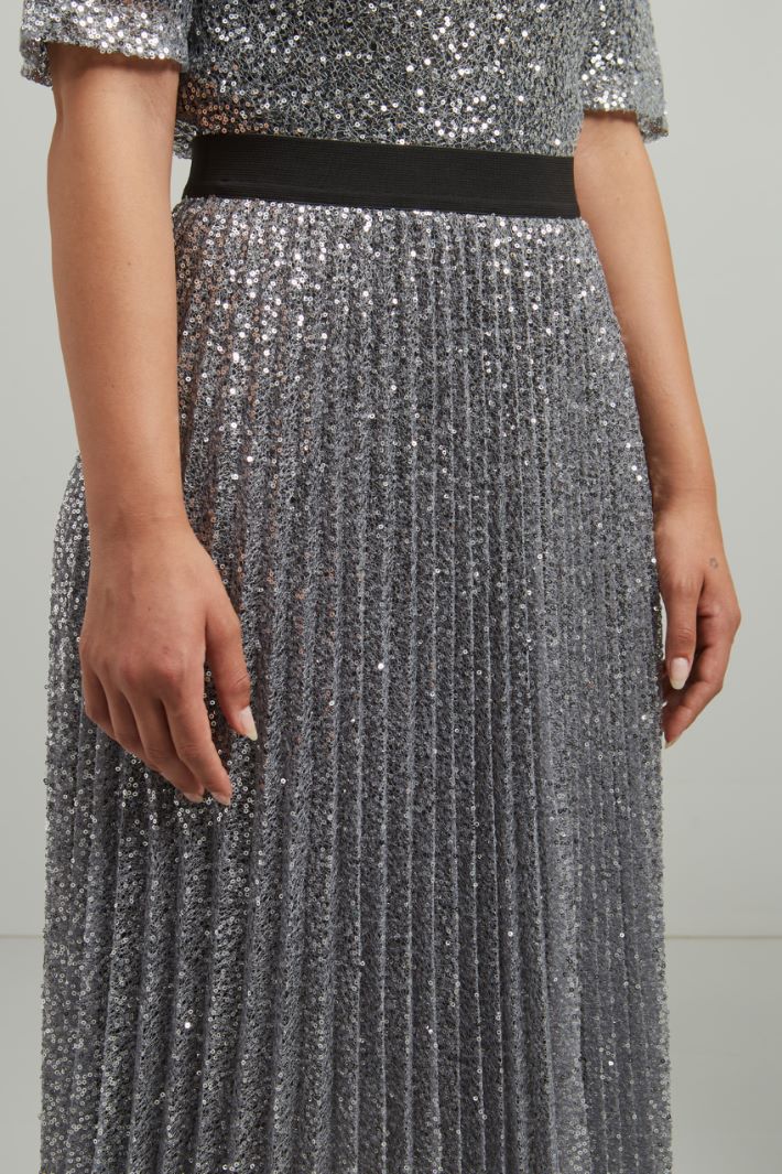 Gonna con paillettes - GRIGIO - Fashion Market - 3
