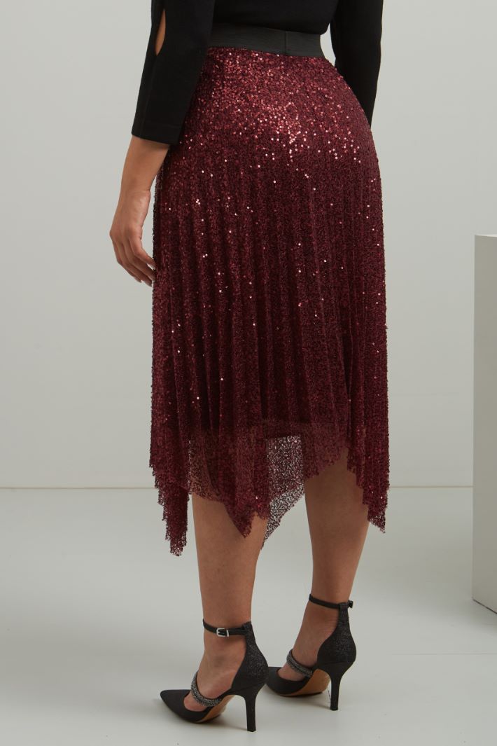 Gonna con paillettes - BORDEAUX - Fashion Market - 4