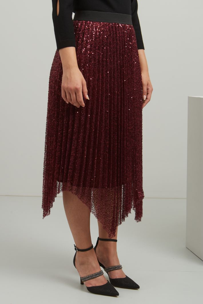 Gonna con paillettes - BORDEAUX - Fashion Market - 2