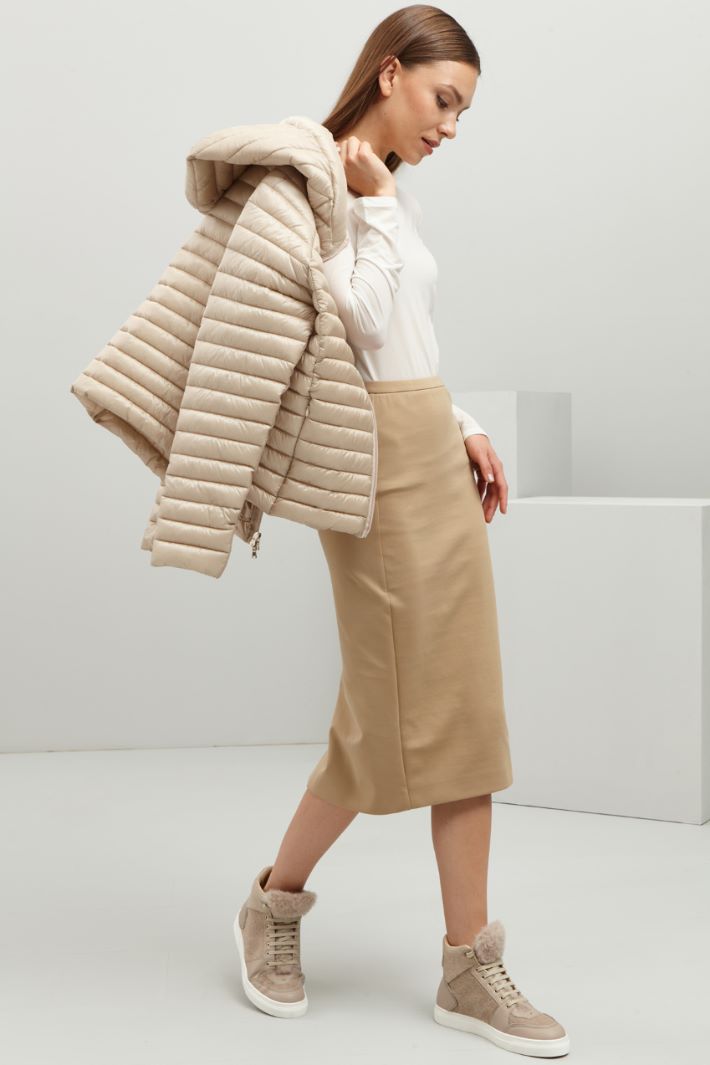 Gonna in jersey  - BEIGE - Fashion Market