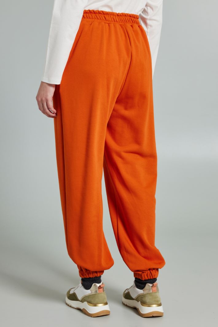 Pantaloni jogger con polsini - ARANCIONE - Fashion Market - 4