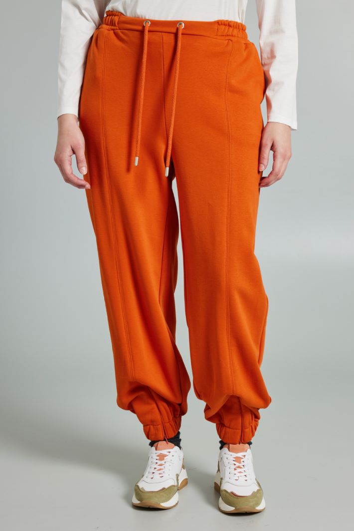 Pantaloni jogger con polsini - ARANCIONE - Fashion Market - 2