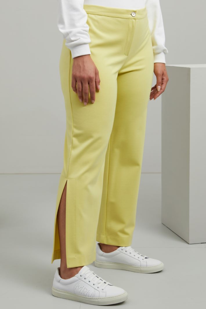 Pantaloni in jersey - GIALLO FLUO - Fashion Market - 2