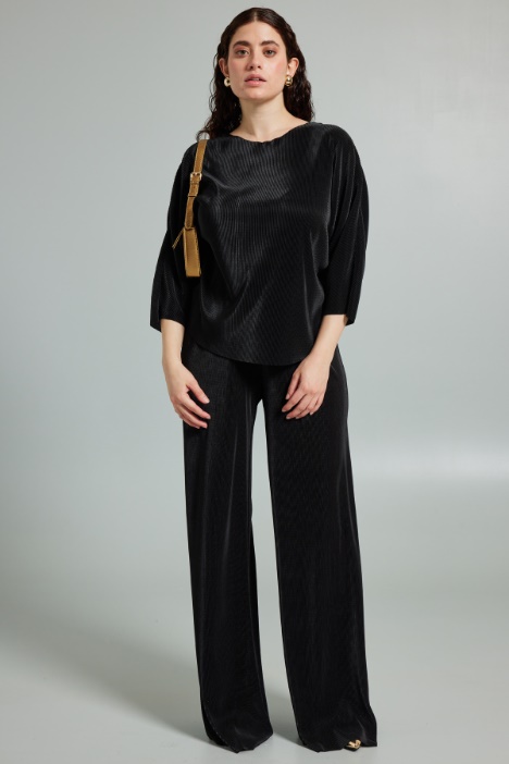 Pantaloni in jersey plissé - Fashion Market
