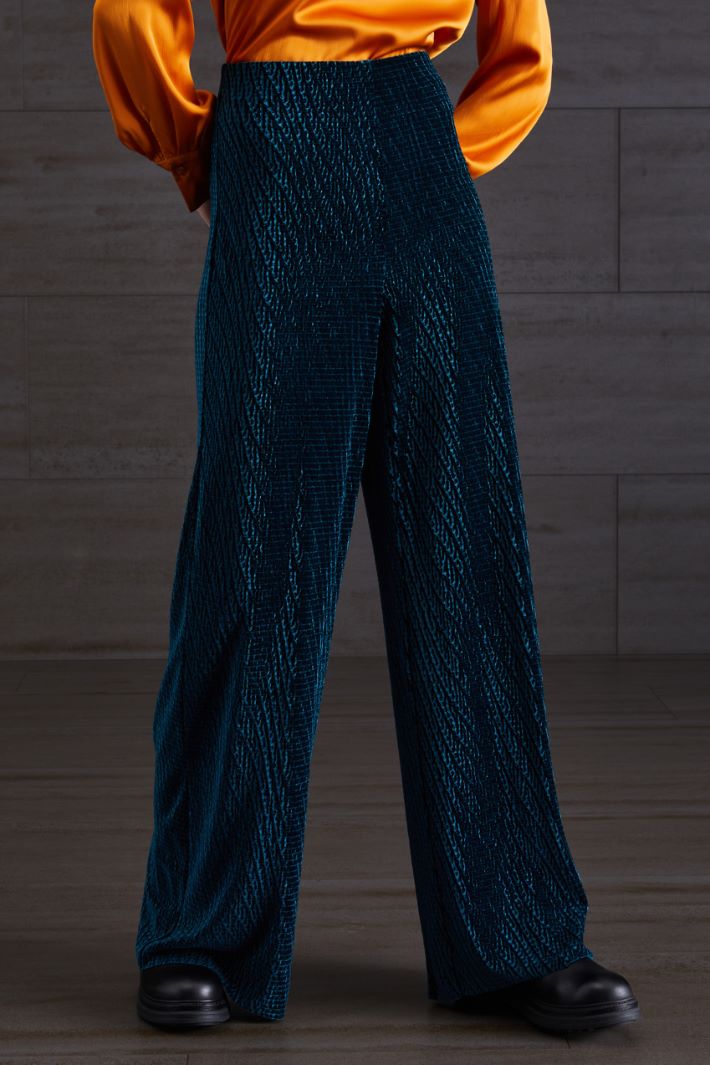 Pantaloni in velluto - PETROLIO - Fashion Market - 2