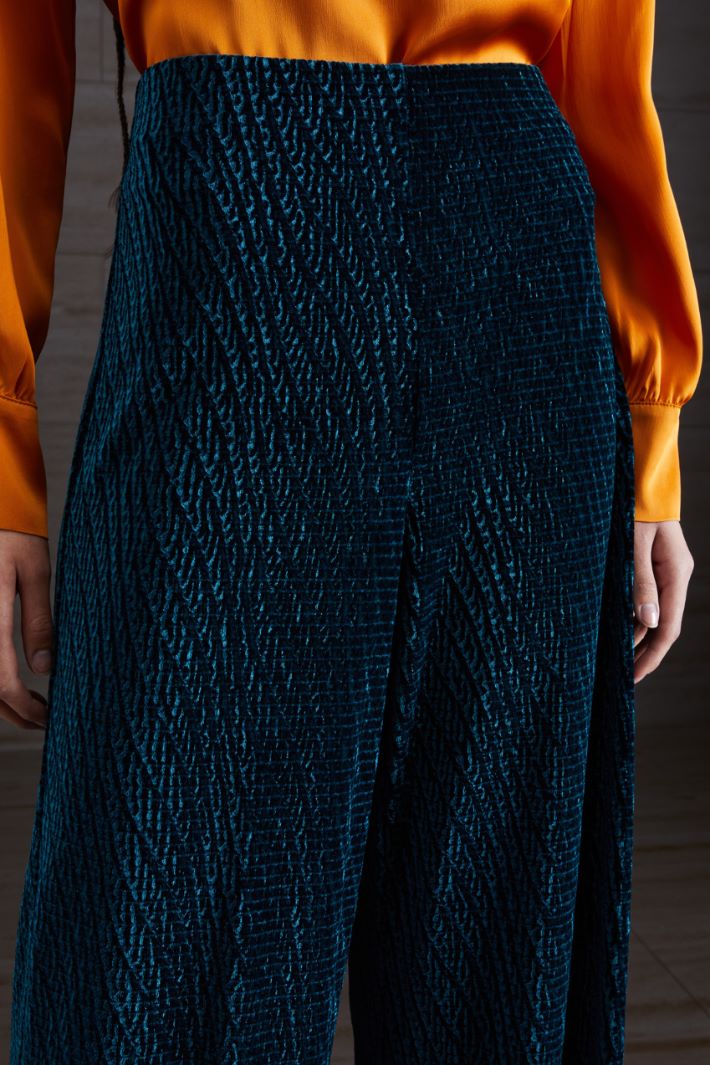 Pantaloni in velluto - PETROLIO - Fashion Market - 3
