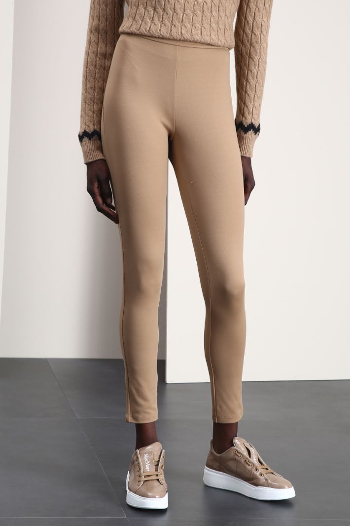 Leggings in jersey diagonale - CAMMELLO - Fashion Market - 4