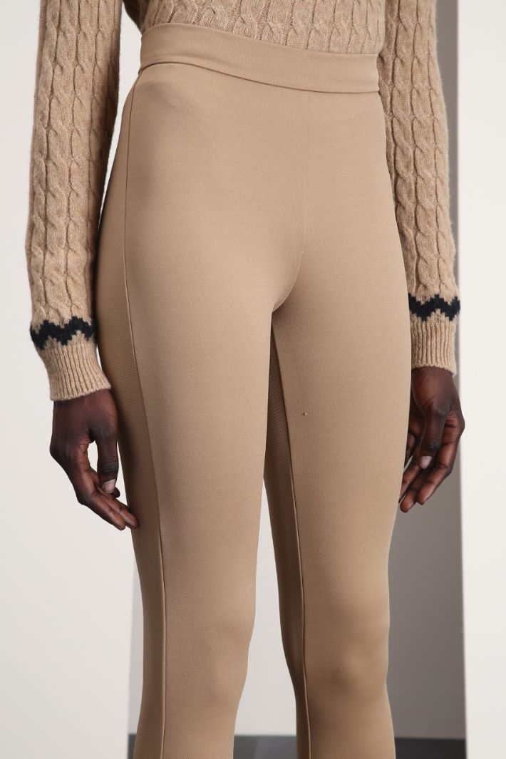 Leggings in jersey diagonale - CAMMELLO - Fashion Market - 3