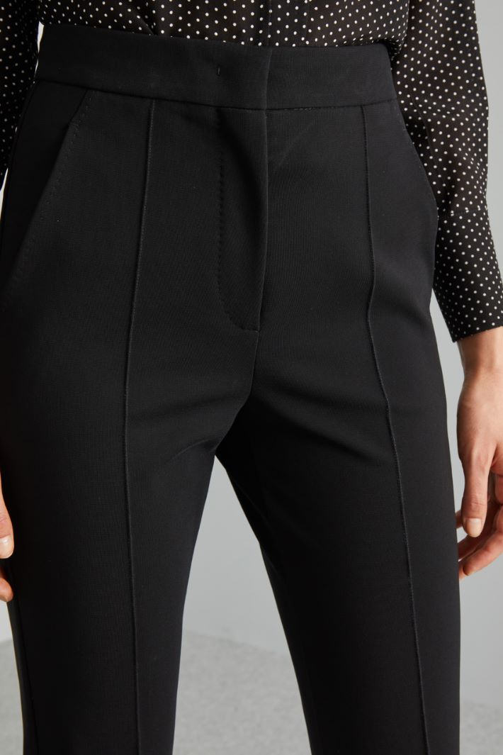 Pantalone slim in jersey - NERO - Fashion Market - 3