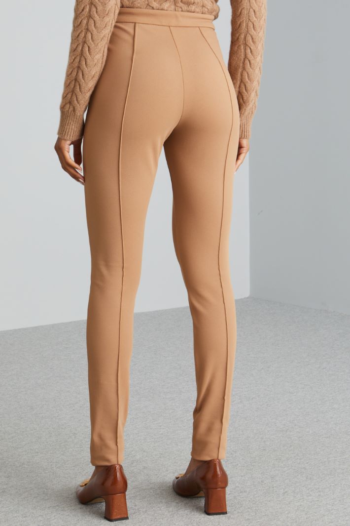 Pantaloni skinny in jersey - CAMMELLO - Fashion Market - 4
