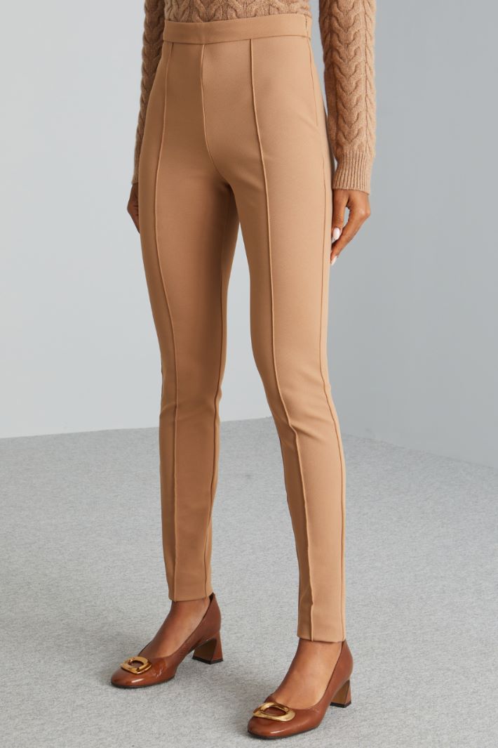 Pantaloni skinny in jersey - CAMMELLO - Fashion Market - 2