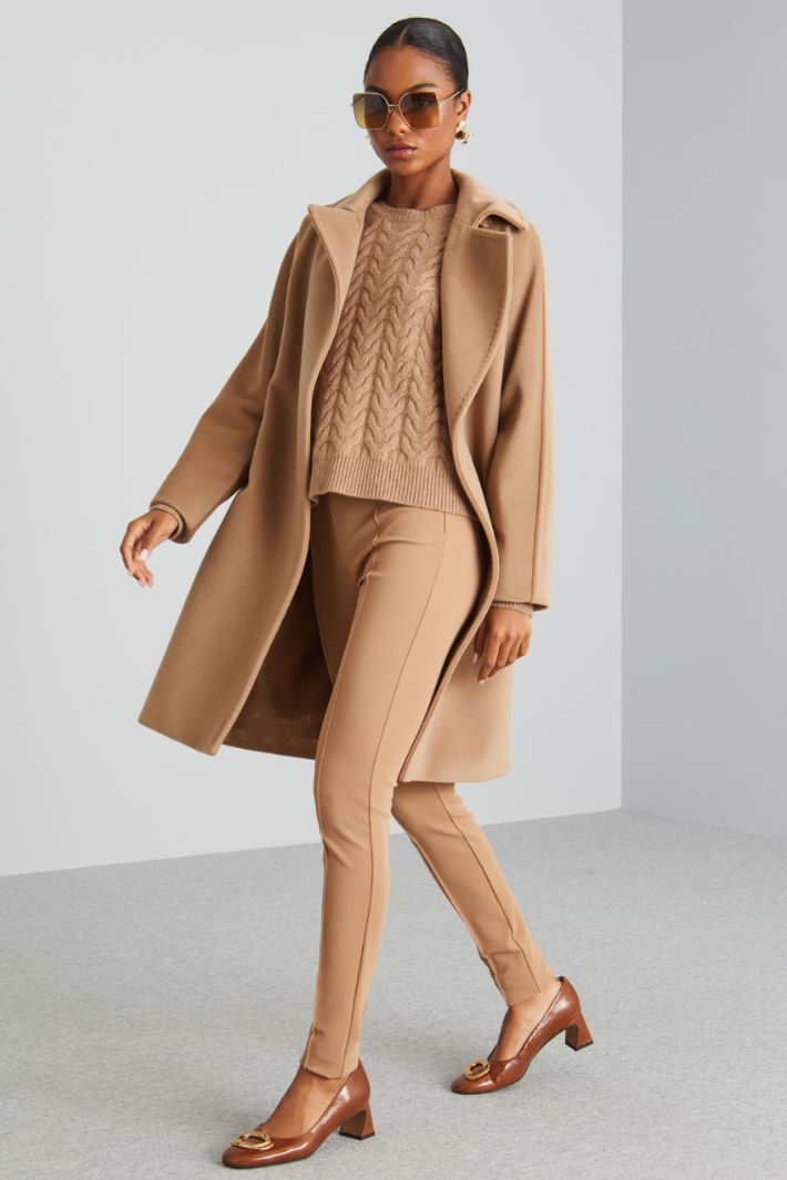 Pantaloni skinny in jersey - CAMMELLO - Fashion Market