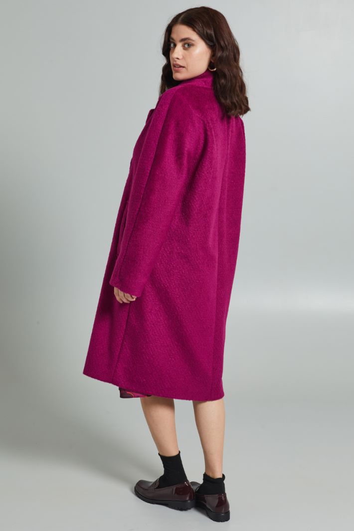 Cappotto doppiopetto lungo - CICLAMINO - Fashion Market - 4