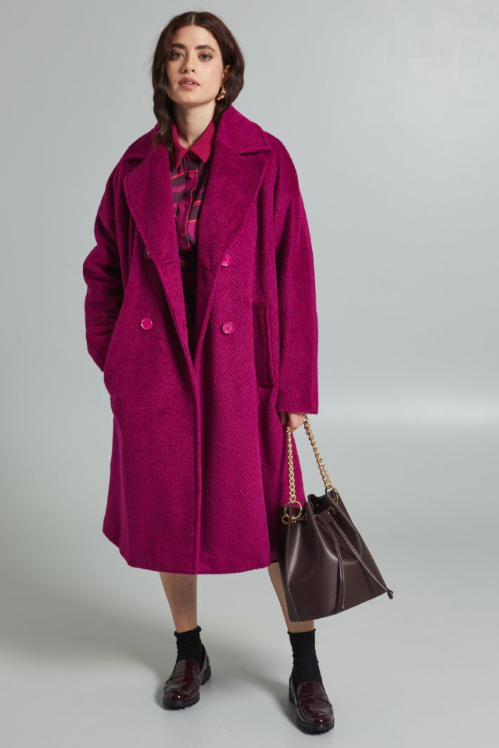 Cappotto doppiopetto lungo - CICLAMINO - Fashion Market - 2