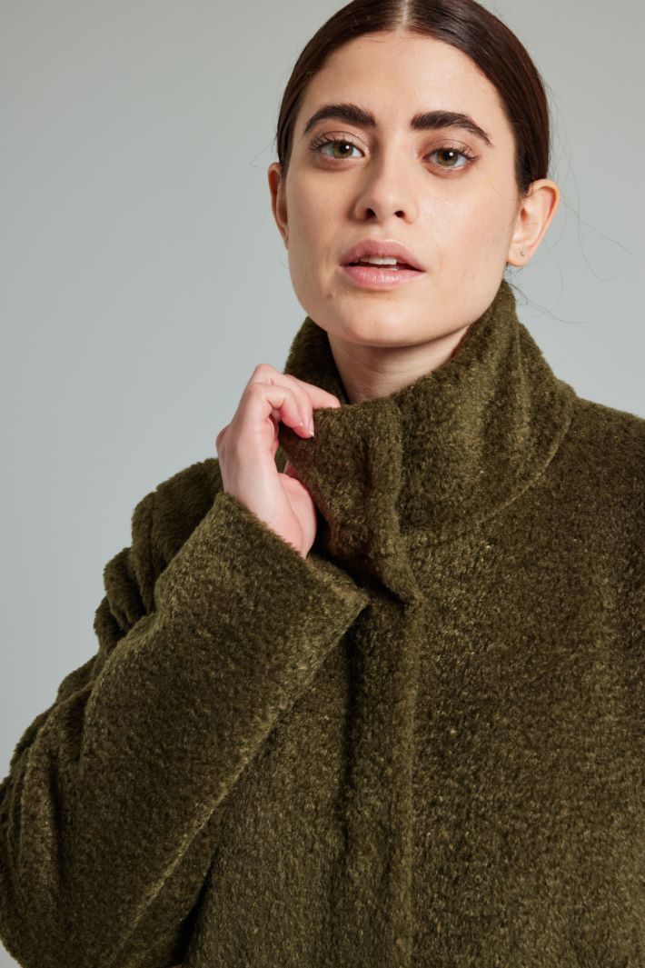 Giaccone effetto peluche - VERDE MILITARE - Fashion Market - 3