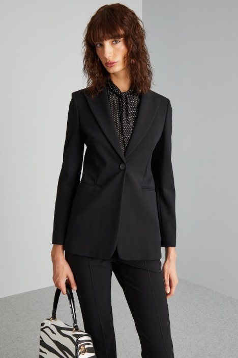 Blazer monopetto in jersey - Fashion Market