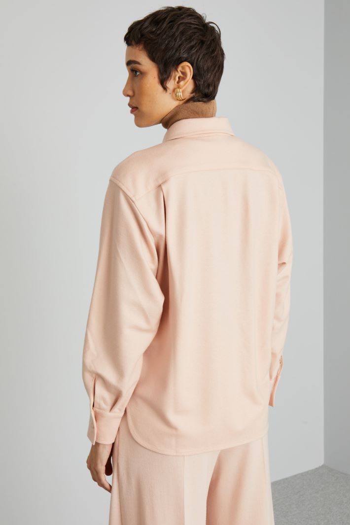 Giacca a camicia in lana - ROSA PASTELLO - Fashion Market - 4