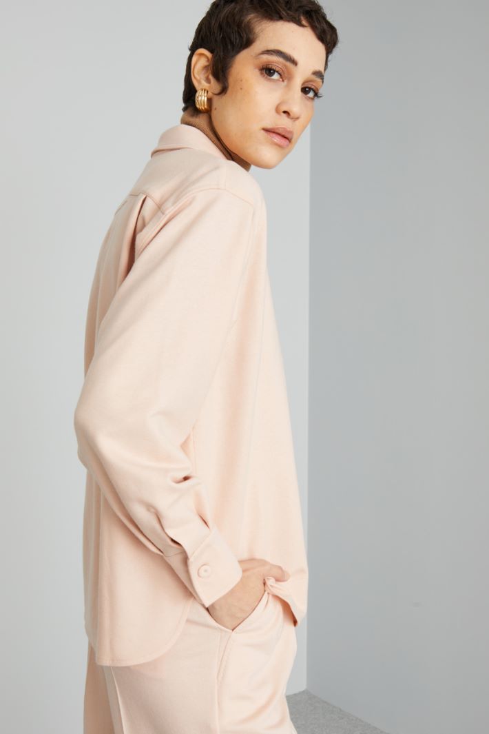 Giacca a camicia in lana - ROSA PASTELLO - Fashion Market - 3