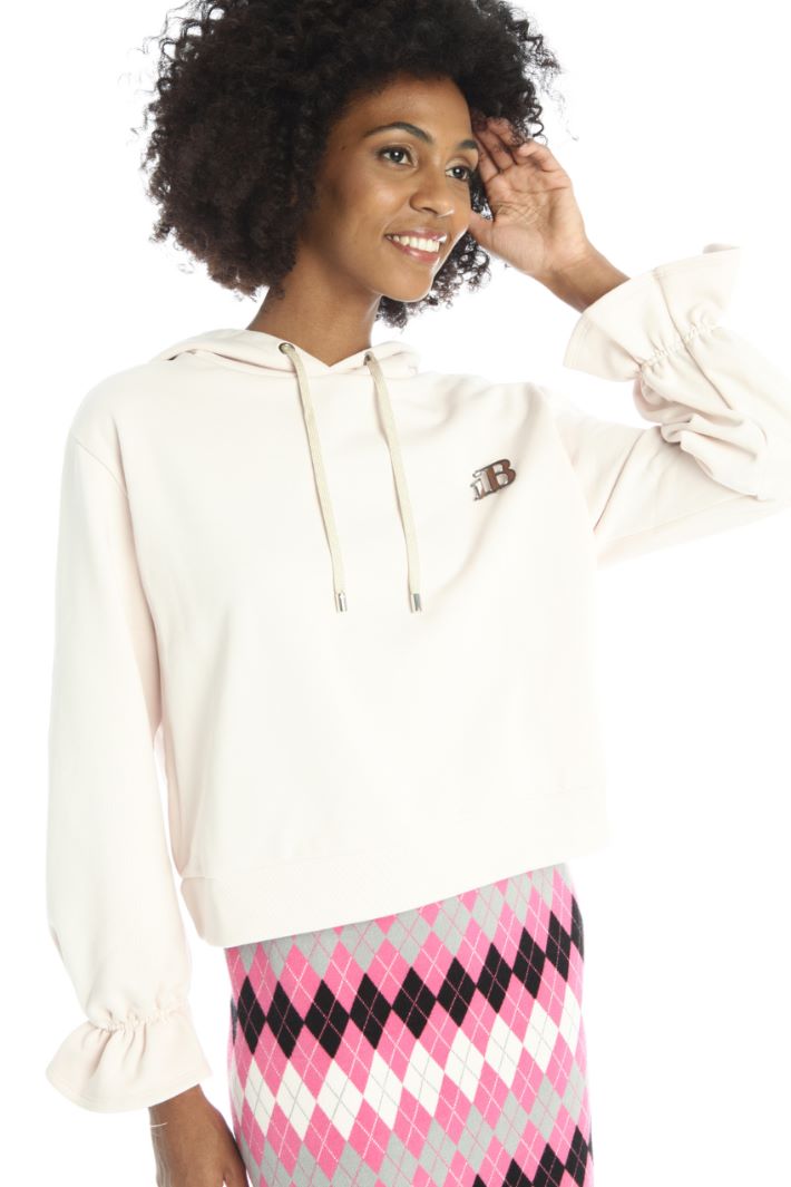 Felpa in puro cotone - ROSA PASTELLO - Fashion Market