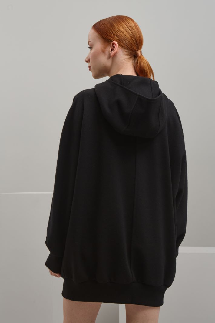 Felpa in lana - NERO - Fashion Market - 4