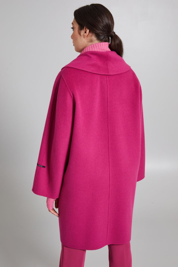 Cappotto a uovo in doppio panno - FUXIA - Fashion Market - 4